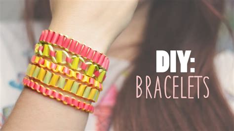 DIY Easy Bracelets Using Drinking Straws Recycling Project YouTube