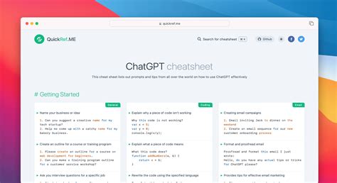 This cheat sheet lists out prompts and tips on how to use ChatGPT effectively Hacking Websites ...