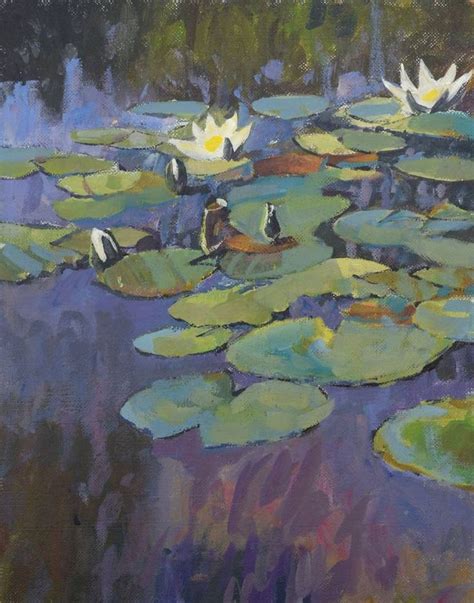 Water lilies V Painting