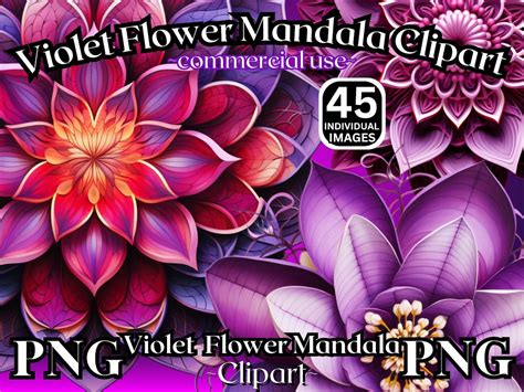 Mandala Flower Clipart Violet Flower Mandala Png Mandala Clipart
