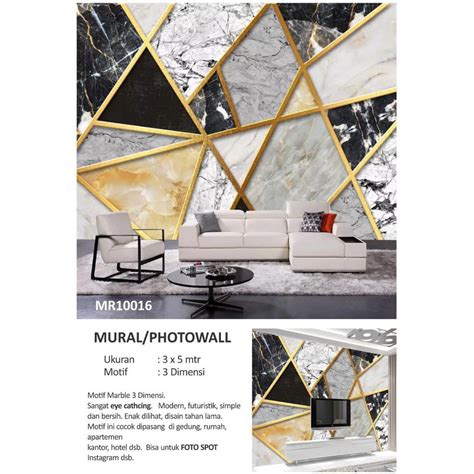 Jual Photowall Mural Dinding Wallpaper Mural Modern Kotak Abstrak 3D