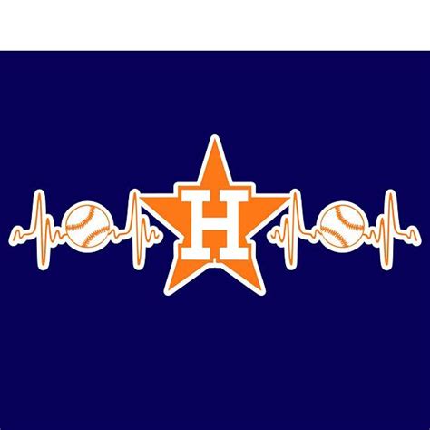 Digi Tizers Astros Heartbeat Cut File Houston Astros Baseball Svg