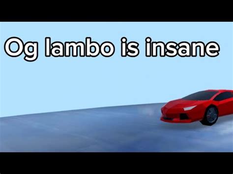 Og Lambo Is Insane Roblox Jailbreak Youtube