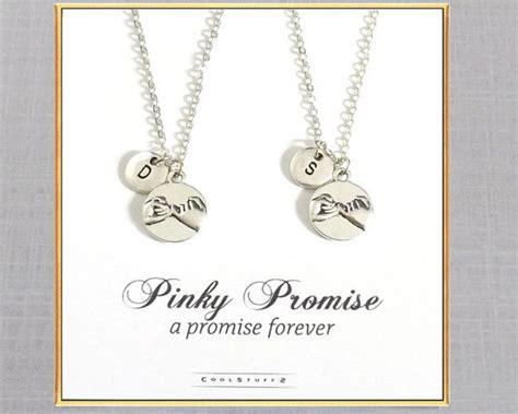 Personalized On Sale Pinky Promise Necklaces Best Friend Gift Etsy