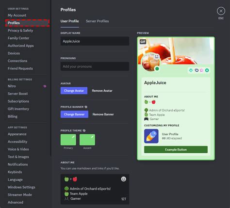 Custom Profiles Discord