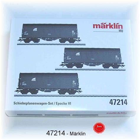 MÄRKLIN 47214 Schiebeplanenwagen Set der ERR 3 teilig