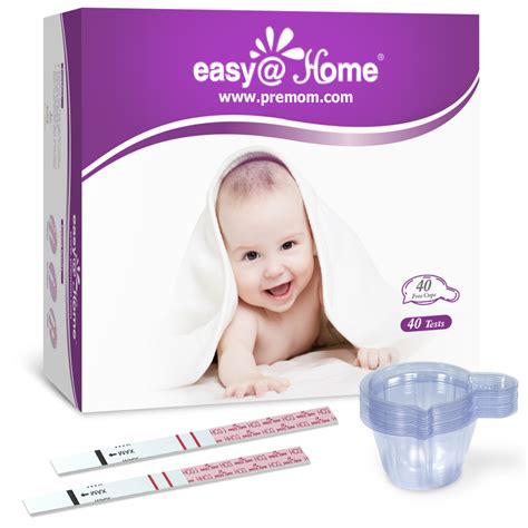 Easy Home 40 Pregnancy Test Strips With 40 Large Urine Cups Accurate