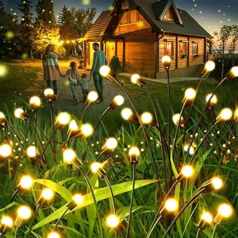 Vohuf Outdoor Solar Firefly Garden Lights Outdoor Solar Decorative