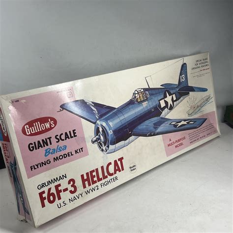 Guillows Giant Scale Balsa Wood Grumman F6f 3 Hellcat Flying Model