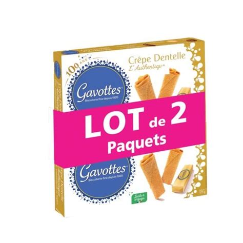 Biscuits crêpe dentelle GAVOTTES le lot de 2 paquets de 125g à Prix