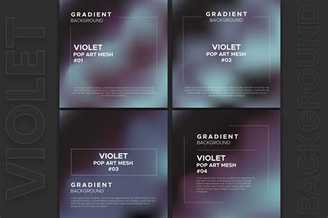 Violet Gradient Background Set Graphic by Oshin Design · Creative Fabrica