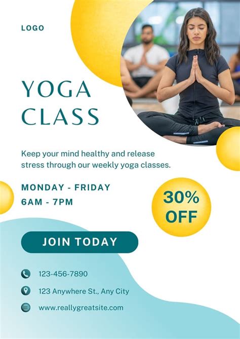 Free Customizable And Printable Yoga Flyer Templates Canva