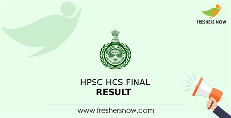 Hpsc Hcs Final Result 2024 Released Check Result