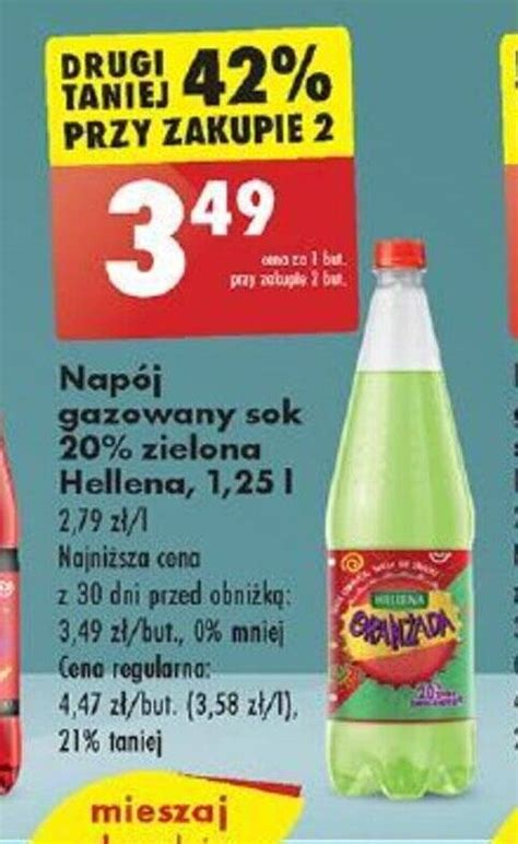 Promocja Nap J Gazowany Sok Zielona Hellena L Biedronka