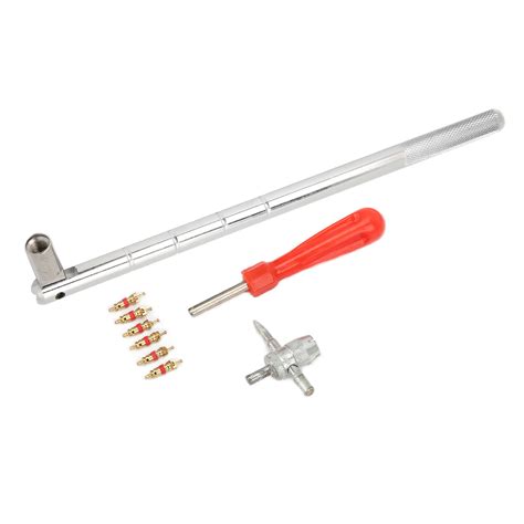 QIILU Valve Stem Removal Tool 4 In 1 Stainless Steel Corrosion