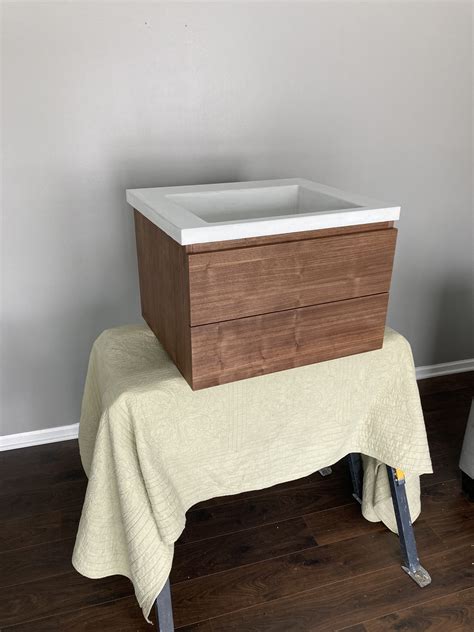 Custom Floating Walnut Bath Vanity Etsy