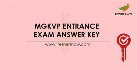 MGKVP Entrance Exam Answer Key 2022 PDF Released Objections