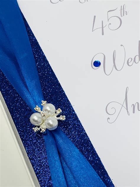 45th Wedding Anniversary Card Sapphire 45 Year Forty Fifth Etsy UK