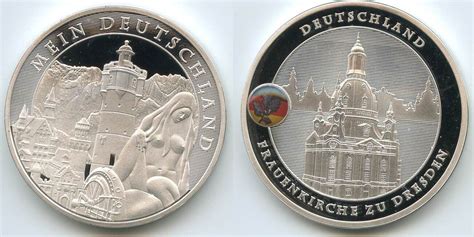 Deutschland Bundesrepublik Sachsen Medaille Nd Gy Frauenkirche In