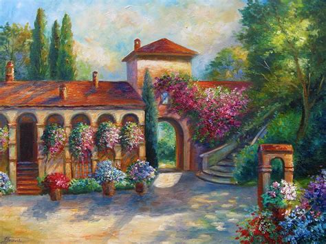 Winery in Tuscany Painting by Regina Femrite - Fine Art America