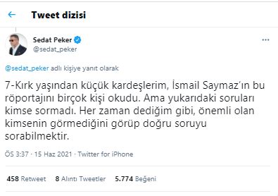 Sedat Peker Den Savunma Sanayi Ba Kan Hakk Nda Dikkat Eken Payla M