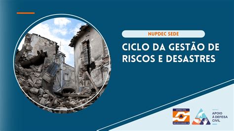 Oficina Ciclo Da Gest O De Riscos E Desastres Nupdec Sede Youtube