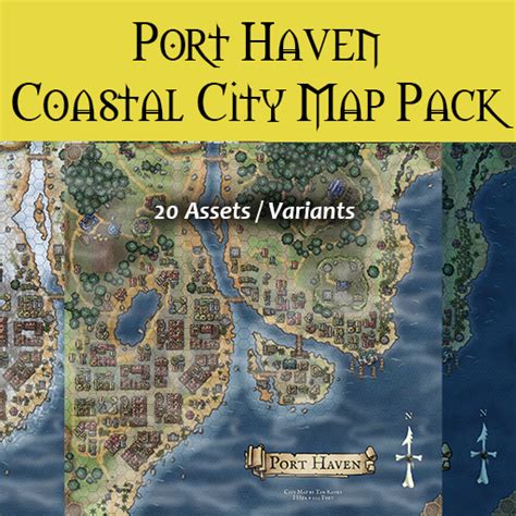 Port Haven - Coastal City - Battlemap Pack | Roll20 Marketplace ...