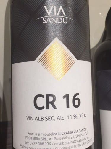 Via Sandu CR 16 Vin Alb Sec Vivino US