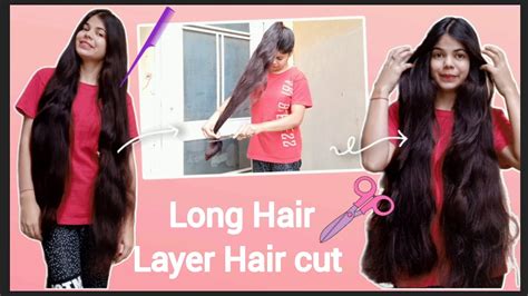 Long Hair Layer Hair Cut Hack I Cut My Long Hair Best Hair Cut Ever