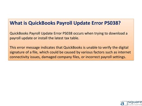 PPT A Comprehensive Guide To Payroll Update Errors PS038 PowerPoint