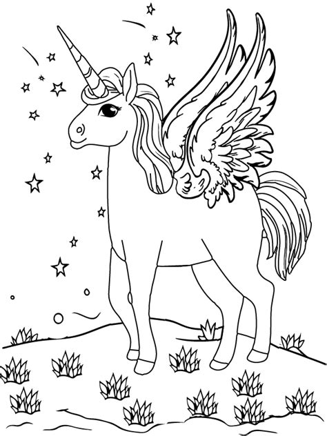 Free Printable Unicorn Färbung Seite Kostenlose druckbare Malvorlagen