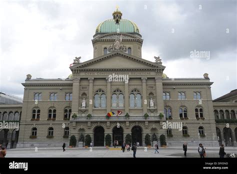 The Federal Building And Parliament At Bern On Switzerland Stock Photo