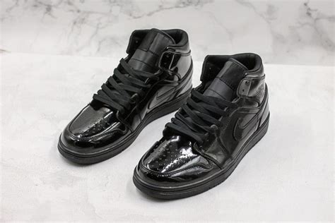 Air Jordan Mid Patent Leather Triple Black The Sole Line