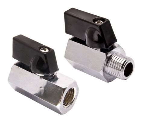 Mini Brass Ball Valves Chrome Plated 200 Psi Wog Fxf And Mxf