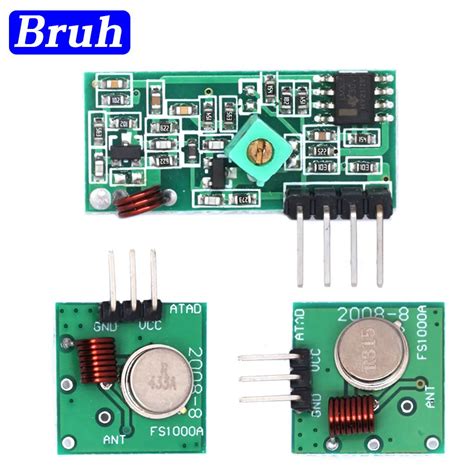 Mhz Rf Wireless Transmitter Module And Receiver Link Kit For Arduino