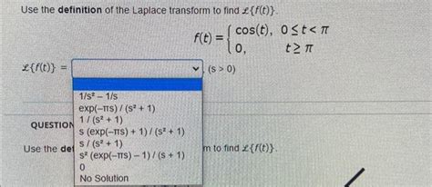 Solved Use The Definition Of The Laplace Transform To Find Chegg