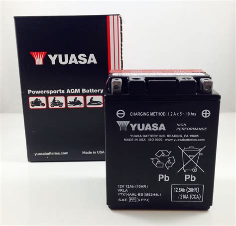 BATTERIA MOTO-SCOOTER YUASA 12V 12AH YTX14AHL-BS SIGILLATA HIGH ...