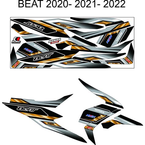 Jual STRIPING STICKER VARIASI MOTOR HONDA BEAT NEW 2021 2022 MOTIF