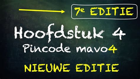 Hoofdstuk Mavo Pincode E Ed Economie Vmbo Youtube