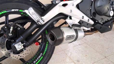 Arrow Exhaust Racetech No Db Killer Kawasaki Er N Youtube