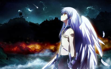 Fondos De Pantalla Anime Chicas Anime Cielo Estrellas Angel Beats