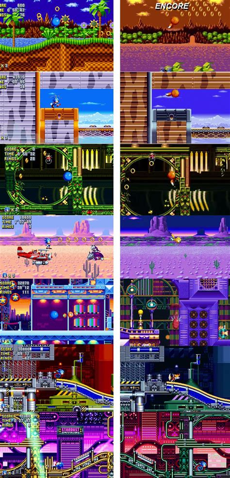 Current known visual changes in Encore mode. : r/SonicTheHedgehog