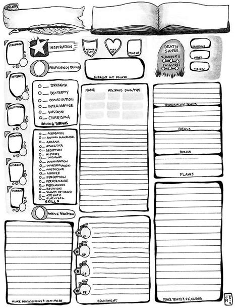 Wizards Of The Coast Character Sheet Dungeons And Dragons Character