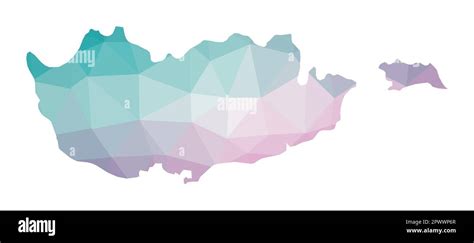 Polygonal Map Of Cyprus Geometric Illustration Of The Country In