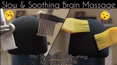 ASMR Mic Scratching Brushing Slow Relaxing Brain Massage 2