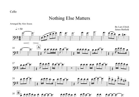 Nothing Else Matters Arr Alex Souza By Metallica Sheet Music For