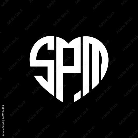 SPM letter logo design on black background.SPM creative initials letter ...