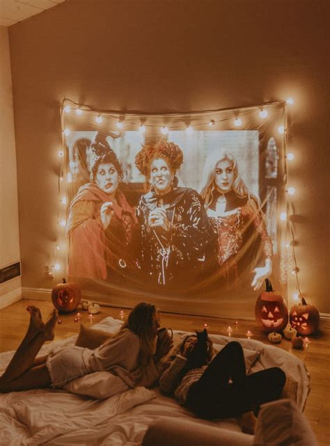 Halloween Movie Night 🧡🌼🍁 Halloween Sleepover Halloween Movie Night