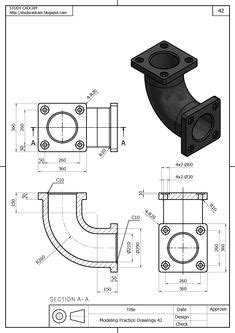 Sectional View Engineering Drawing Exercises at PaintingValley.com ...