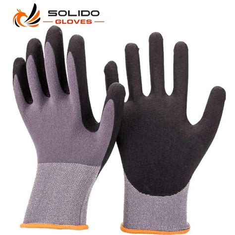 Hppe Nitrile Anti Cut Gloves Solido Safety Gloves For Hand Protection